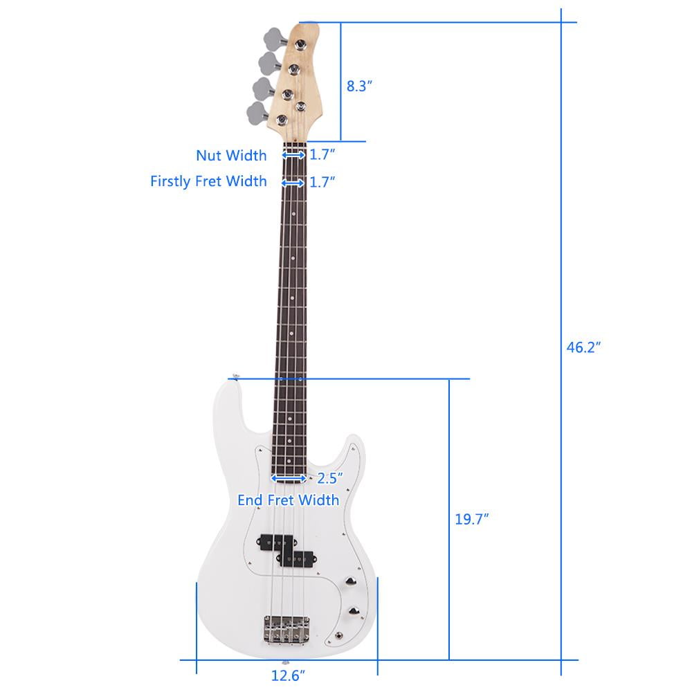 ベース 4strings Zimtown Exquisite 4-Strings Electric Bass Guitar with Guitar