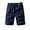 Navy Blue, variant on Men's Summer Casual Pocket Straight Leg Solid Color Shorts Stylish, Suitable for Seaside Entertainment, Size Chart Provided