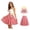 Dresses-611Red, variant on 2 Piece Sets for Women Dressy High Waist Skater Dress Striped A-Line Mini Dress With Crossbody Popcorn Bag Party Costume Set Outfit
