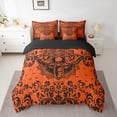thumbnail image 2 of Castle Fairy Skull Moth Damask Twin Bedding Sets 7-Piece for Female Men,Abstract Gothic Theme Bedding Comforter Set Microfiber,Bohemian Traditional Flower Breathable Sheet Sets, 2 of 8