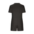 thumbnail image 5 of SDNall Oversized jumpsuits for women shorts Solid Casual Rompers Summer Outfits Workout Tee V Neck with Pocket workout sets, 5 of 9