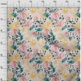 thumbnail image 2 of oneOone Cotton Poplin Yellow Fabric Flower Watercolor Craft Projects Decor Fabric Printed By The Yard 56 Inch Wide, 2 of 4