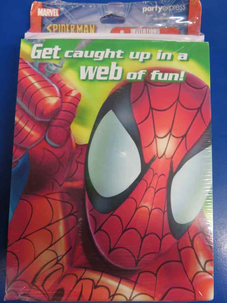~ Birthday Party Supplies Stationery Invites Marvel SPIDER-MAN INVITATIONS 8 