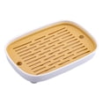 thumbnail image 3 of Rabbit Guinea Pig Litter Tray Sturdy Plastic Material Large Size Heightened Grid Design Smooth Corner Easy to Clean Black white S, 3 of 8