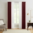 thumbnail image 3 of Mainstays Solid Twill Blackout Curtain Panel and Sheers, Set of 4, Merlot, 27.5" W x 95" L, 3 of 10