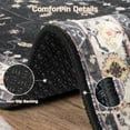 thumbnail image 5 of Moynesa 5'x7' Washable Area Rugs for Living Room, Soft Dark Vintage Medallion Distressed Carpet, Low Pile Stain Resistant Classic Traditional Accent Rug for Bedroom Dining Room Office, Black, 5 of 11