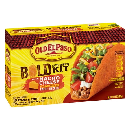 Old El Paso Stand 'N Stuff Bold Nacho Cheese Taco Dinner Kit 9.5 oz