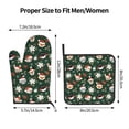 thumbnail image 3 of Gaeub Festive Forest Friends Print Oven Mitts and Pot Holders Sets of 2,Heat Resistant Pad,Cooking Gloves, for Baking BBQ Home Decor, 3 of 7