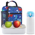 thumbnail image 3 of Kids Lunch box Insulated Soft Bag Mini Cooler Back to School Thermal Meal Tote Kit for Girls  Boys  Sharks, 3 of 9