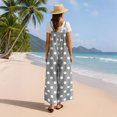 thumbnail image 7 of Women's Polka Dot Jumpsuit, Casual Wide Leg Bib Overalls with Pockets, Loose Fit Sleeveless Dot Print Summer Rompers Long Pants, 7 of 7