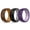 3 Pack-Dual Brown&Dual Purple&Black Metallic Grey, variant on Men's Silicone Wedding Bands, 8mm Comfort Fit with Unique Inner Groove Design, Rubber Engagement Rings for Daily Wear and Activities, Black&Orange, Size 7