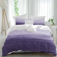 thumbnail image 2 of Purple Ombre Bedding 3 Piece Duvet Cover Set Twin Size, Modern Abstract Art Ocean Oil Painting Soft Microfiber Comforter Cover with Zipper Closure & Pillowcases, Wrinkle & FadeResistant Quilt Cover, 2 of 9