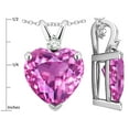 thumbnail image 3 of Star K� 8mm Heart Shape Created Pink Sapphire Heart Pendant Necklace, 3 of 9