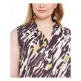 thumbnail image 3 of BAR III Womens Black Printed Sleeveless V Neck Hi-Lo Top Plus Size: 2X, 3 of 4