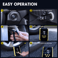 thumbnail image 4 of Ophanie 12V DC Tire Inflator - 160 PSI Pressure Gauge, Automatic Shutoff Car Portable Air Compressor, Digital Display, Faster Inflation, LED Light, Compact Design, Powered by Cigarette Lighter, 4 of 9