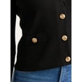 thumbnail image 4 of Sofia Jeans Women's and Women's Plus Ribbed Button Cardigan, Lightweight, Size XS-4X, 4 of 5