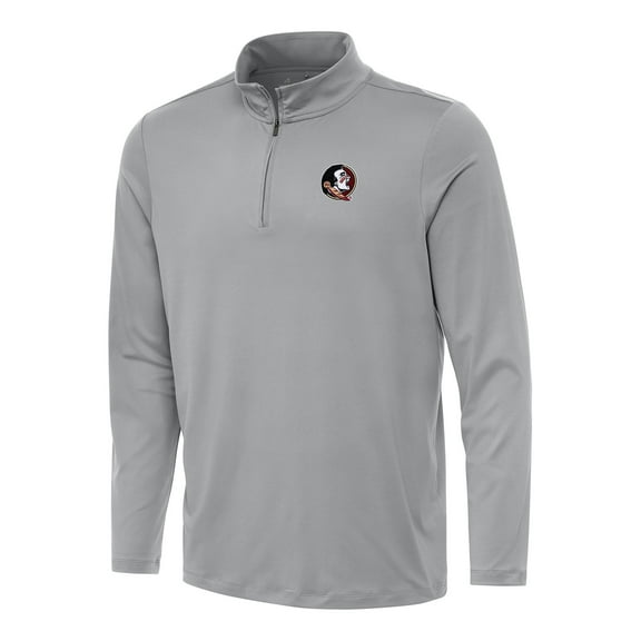 Men's Antigua Gray Florida State Seminoles Reprocess Quarter-Zip Top
