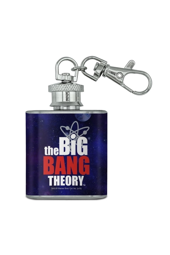 The Big Bang Theory Logo Stainless Steel 1oz Mini Flask Key Chain
