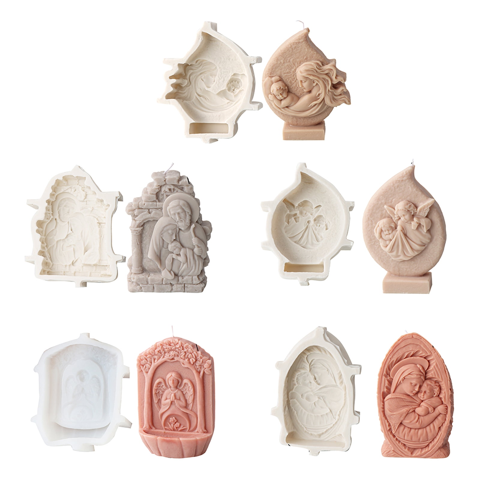 lanema Resin Statues Moulds Silicone Crafting Molds Silicone Sculpture Molds for Craft