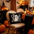 thumbnail image 6 of Sahpxhe Halloween Ghost Throw Pillow Covers,17.72x17.72in Spooky Printed Polyester Cushion Case for Sofa Living Room Holiday Decor Multicolor-C, 6 of 6