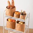thumbnail image 4 of Storage Basket Kraft Paper Bag Washable Kraft Paper Bag Reusable Storage Box  Plant Storage Box, 4 of 7