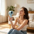 thumbnail image 4 of 2-in-1 Handheld Fan with Mist Spray, Portable Personal Cooling Fan, 3 Speeds & Ultra-Quiet Motor, 30ml Detachable Water Tank, Rechargeable USB Mini Fan for Travel Office Outdoor(C), 4 of 4