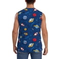 thumbnail image 4 of Fotbe Space Men's Camiseta sin Mangas Estampada para Hombres, Playera Casual para Gimnasio, Entrenamiento, Playa-XX-Large, 4 of 7
