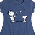 thumbnail image 3 of HYBRID APPAREL - Peanuts - Rerun And Snoopy Bubbles - Toddler & Youth Girls Fit & Flare Dress, 3 of 4