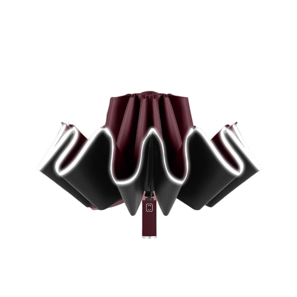 Greeniant Paraguas para hombre, impermeable, portátil, plegable, Protector de viaje, sombrilla de vinilo, 10 varillas, protección solar Personal, carpas Vino rojo Greeniant OD029055-06