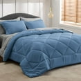 thumbnail image 3 of U by Bedsure Blue Queen Comforter Set Queen - 7 Pieces Reversible Blue Bed in a Bag with Comforters, Sheets, Pillowcases & Shams, Queen Blue Bed Set, 3 of 13