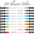 thumbnail image 6 of 2X Shimmer Markers Doodle Outline Dazzles 20 Colors Metallic Double Line Glitter Pen Set Super Sparkle Dazzlers, 6 of 6
