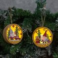 thumbnail image 4 of 4 piezas de madera de Navidad colgante de madera luz decoración árbol de Navidad colgante lámpara de madera lámpara de Navidad de madera JAMW Sencillez, 4 of 5