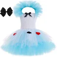 thumbnail image 2 of Vestido de tutú de princesa Alicia para fiesta de cumpleaños de niñas pequeñas, vestidos de tul, disfraz de mucama del País de las Maravillas, disfraz de Halloween para niños, ropa, 2 of 5