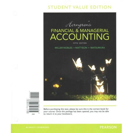 Horngren's Financial & Managerial Accounting