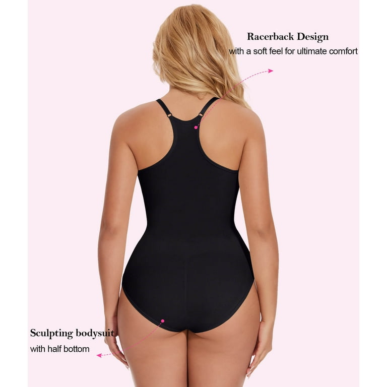 Thong Low Back Seamless Bodysuit Shapewear For Women Tummy Control