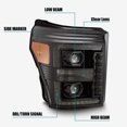 thumbnail image 6 of AlphaRex 11-16 Ford Super Duty LUXX-Series LED Projector Headlights Alpha-Black, 6 of 7