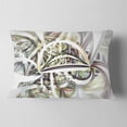 thumbnail image 2 of Designart Symmetrical Spiral Fractal Flowers - Abstract Throw Pillow - 12x20, 2 of 5