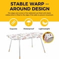 thumbnail image 4 of Red Yellow Snowflake Christmas Table Cloths for 8 Foot Rectangle Tables, Xmas Snowflake Winter Patio Waterproof Elastic Fitted Tablecloths, Washable Rectangular Table Cover for Camping, 4 of 8