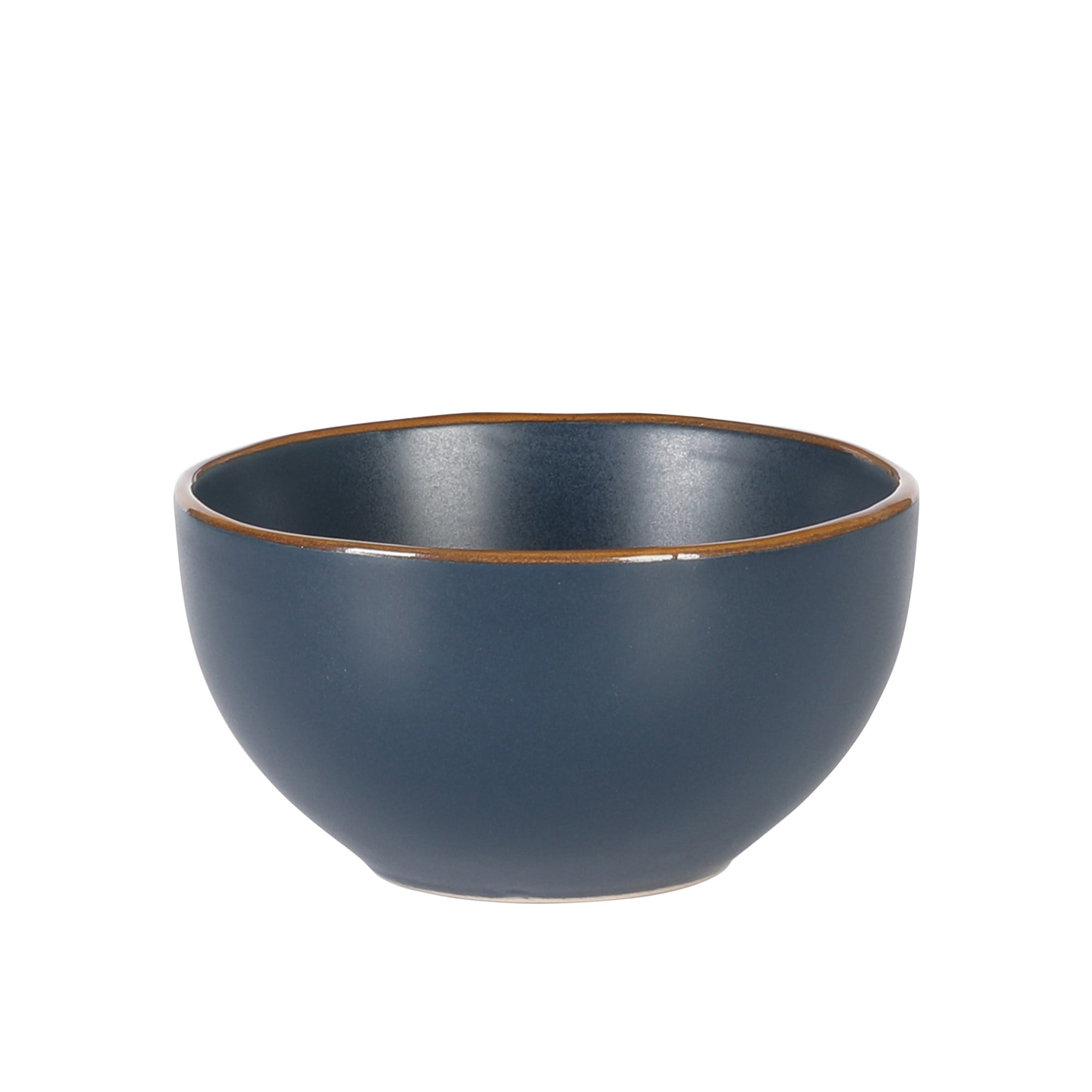 Gibson Home Hazeltine 16 Piece Plates and Bowls Dishes Stoneware Ceramic Dinnerware Set - Navy Blue