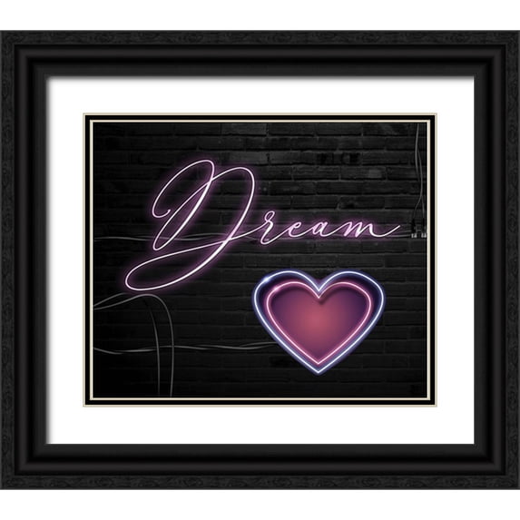 Sommers, Mindy 31x26 Black Ornate Wood Framed with Double Matting Museum Art Print Titled - Neon Dream
