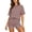 Pink, variant on Arlun 2 Piece Striped Sets for Women Summer Two Piece Loungewear Outfits 2026 Fashion Short Sleeve Crew Neck Oversized Tshirts and Drawstring Shorts Loose Comfy Leisure Wear Yellow XL