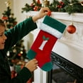 thumbnail image 5 of 18 Inches Monogram Christmas Stockings With Letters Large Soft Christmas Stockings Red Velvet With White Soft Plush Cuff For Christmas Xmas Tree Holiday Fireplace, 5 of 5