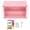 Pink, variant on OVTSC Miniature Figures Display Case, LED Lit Dustproof Stackable Box for Toys Models, 9.06 inches / 23 cm, Black
