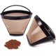 thumbnail image 1 of Paquete de 2 filtros reutilizables para cafeteras cónicas, tamaño n.º 4, repuesto para cafetera Ninja Coffee Bar, 1 of 5