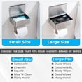 thumbnail image 3 of Goodwill Brushed Nickel Toilet Paper Holder with Shelf, Flushable Wipes Dispenser, and Storage for Bathroom - Keep Your Wipes Hidden Out of Sight - Stainless Steel Wall Mount -Silver, 3 of 6