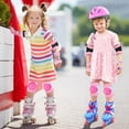 thumbnail image 6 of Kids/Girls Knee Pads and Elbow Pads Set for 3-8 Years,Knee Pads for Kids Wrist Guards with Drawstring Bag Adjustable Protective Gear Set for Girls Kids Roller Skating Bike Cycling Skateboard, 6 of 7