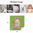 thumbnail image 5 of Green Happy Easter Cloth Napkins, Spring Easter Eggs Floral Plaid Washable and Reusable Dinner Napkins Set of 4, Table Napkin for Kitchen Party Birthday Wedding Hotel Housewarming 20"x20", 5 of 9