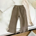 thumbnail image 2 of Hpgjzj Toddler Baby Girl Ruffle Leggings Bell Bottoms Stretch Solid Color Ribbed Flare Pants, 2 of 3
