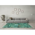 thumbnail image 3 of Ahgly Company Indoor Square Persian Turquoise Blue Traditional Area Rugs, 8' Square, 3 of 4