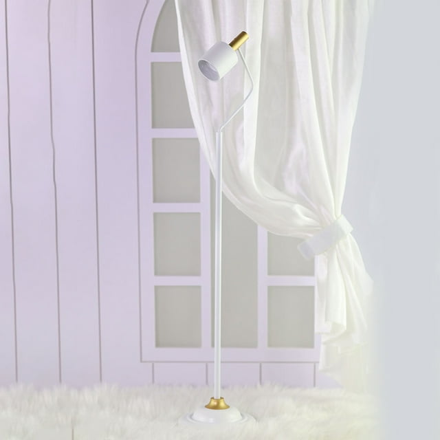 1/6 Action Figure Floor Lamp Exquisite Doll Ornament Decorating Accessory Miniature DIY 1:6 Scale Scene Decor Room Adorn Model Black Golden